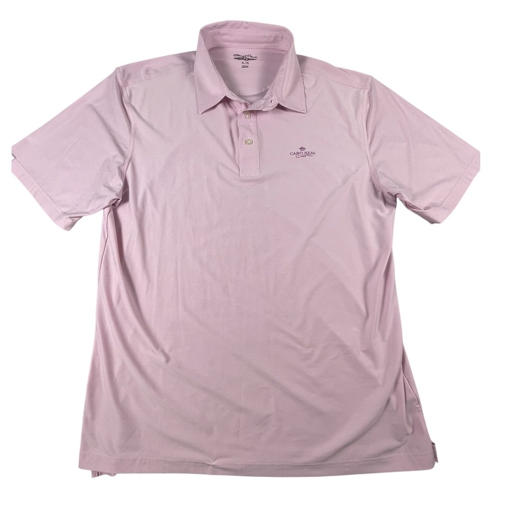 Straight Down Polo Shirt Mens XL Pinkish Cabo Real Golf Performance Short Sleeve